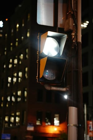 Pedestrian traffic light, Downtown Toronto