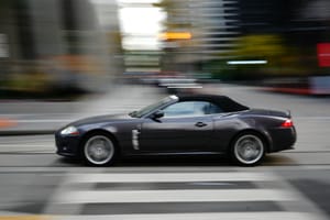 Speeding through the city